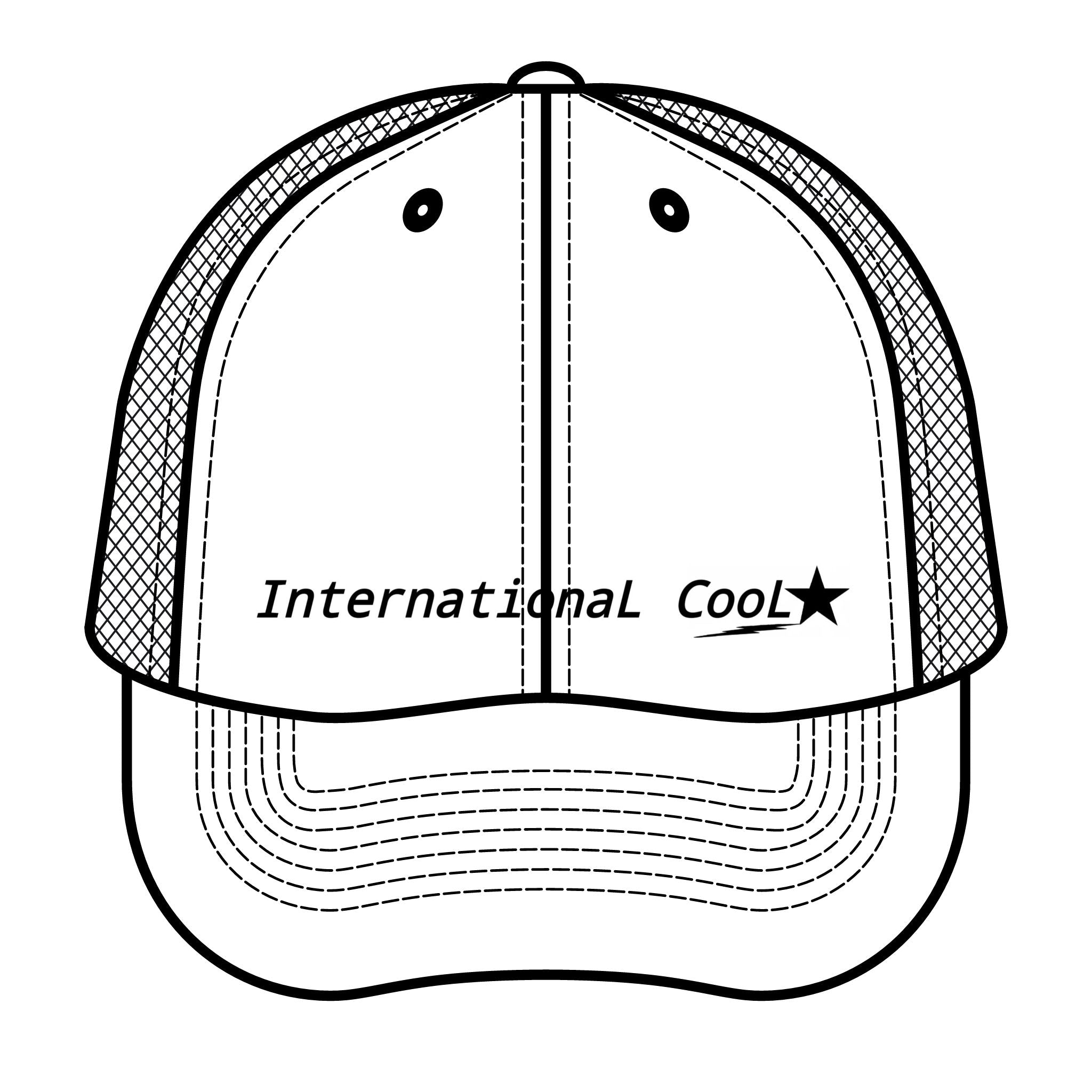 InternationaL CooL Unisex White Trucker Hat Series #1