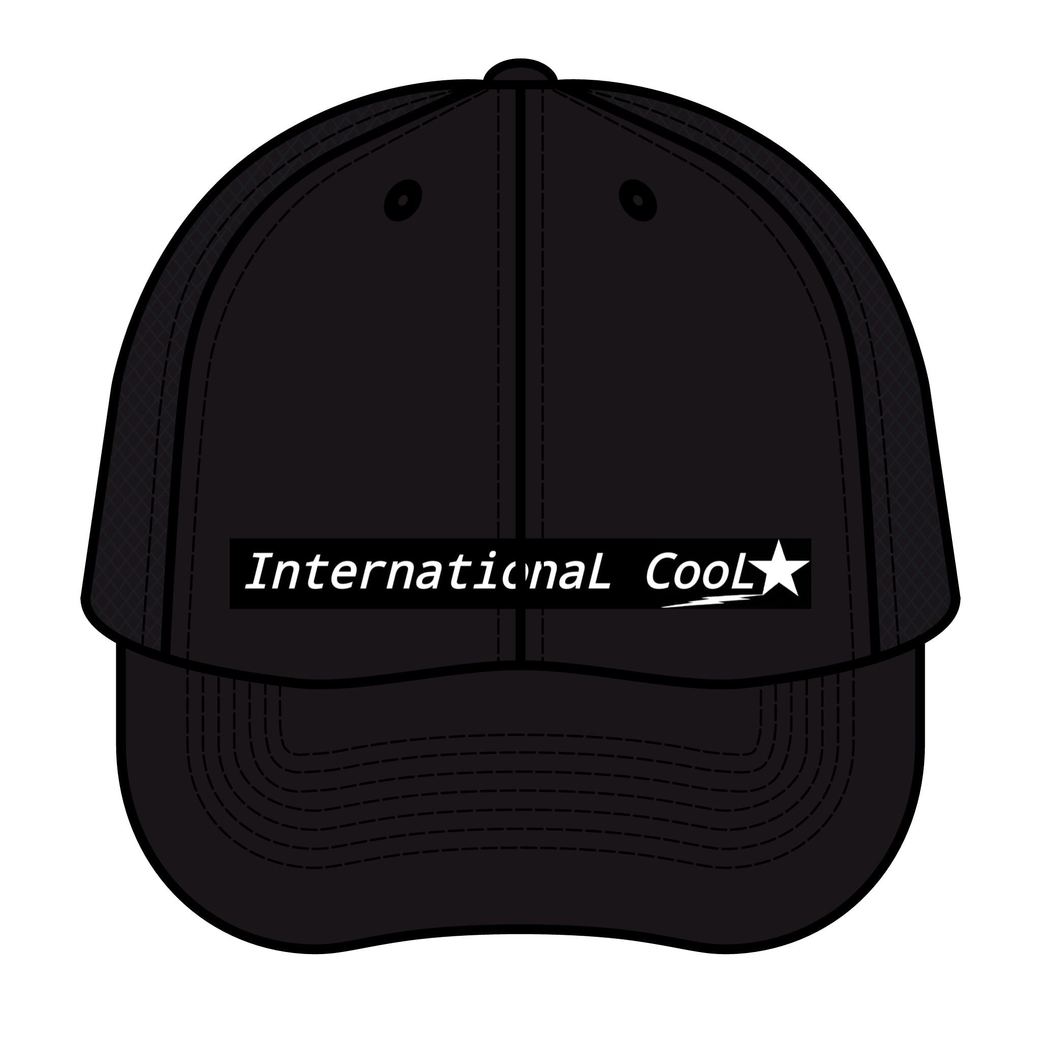 InternationaL CooL Unisex Black Trucker Hat Series #1